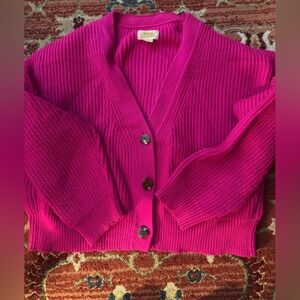 Maeve Vibrant Pink Cardigan Sweater